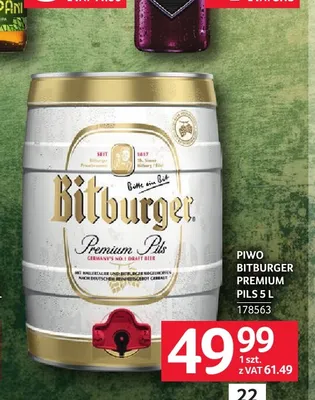 Piwo Bitburger Premium Pils promocja w Selgros