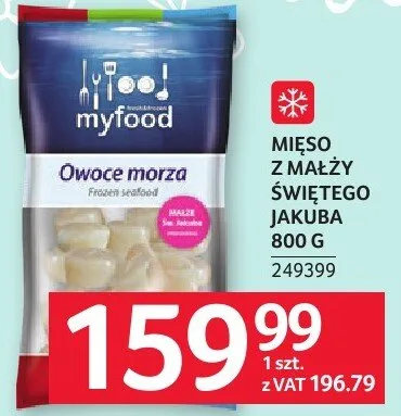Owoce morza Myfood mięso z mąży świętego Jakuba 800 g promocja w Selgros