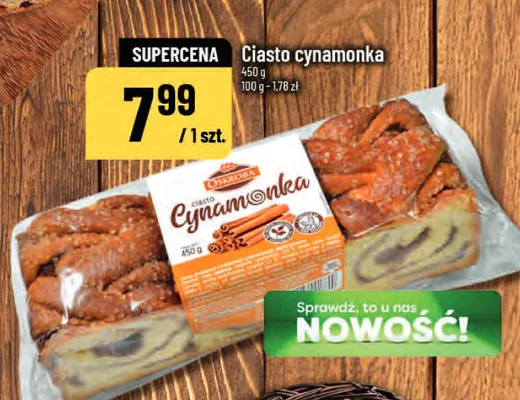 Ciasto cynamonka Oskroba promocja w POLOmarket