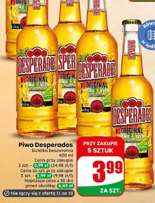 Piwo Desperados Original promocja w Dino