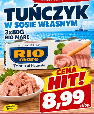 Tuńczyk w sosie własnym Rio Mare 3-pak promocja w emma MARKET