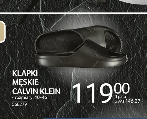 Klapki męskie CALVIN KLEIN promocja w Selgros
