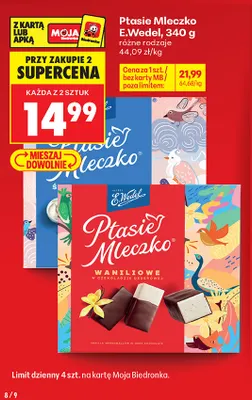Ptasie Mleczko śmietankowe E.Wedel promocja w Biedronka