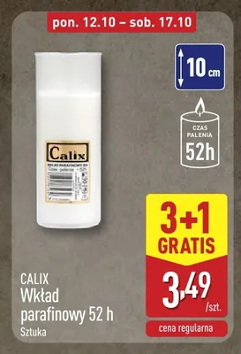 Wkład parafinowy 52 h Calix promocja w Aldi