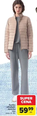 Kurtka ultralight damska TEX rozm. S - XL promocja w Carrefour