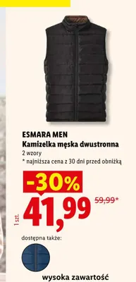 Kamizelka męska dwustronna promocja w Lidl