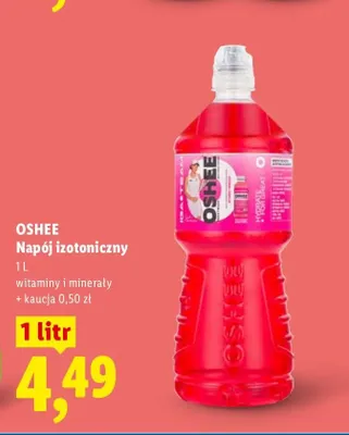 Napój izotoniczny witaminy i minerały Oshee promocja w Lidl