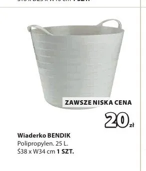 Wiaderko BENDIK 25 l promocja w Jysk