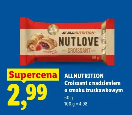 Croissant z nadzieniem o smaku truskawkowym promocja w Lidl