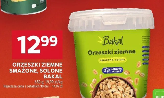 Orzeszki ziemne smażone solone Bakal promocja w Stokrotka