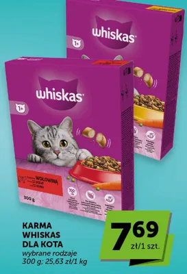 Karma dla kota Whiskas z wołowiną promocja w Euro Sklep