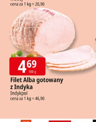 Filet Alba gotowany z indyka Indykpol promocja w Leclerc