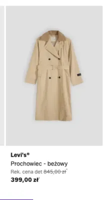 Prochowiec Levi's beżowy promocja w Lounge by Zalando