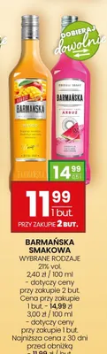 Wódka Barmańska Smakowa Mango 21% promocja w Twój Market