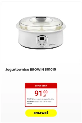 Jogurtownica BROWIN promocja w Media Expert