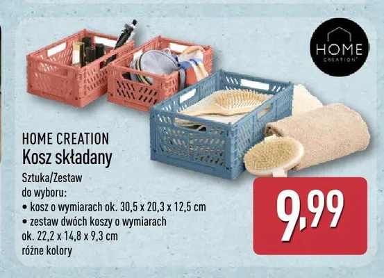Kosz składany HOME CREATION 2-pak promocja w Aldi