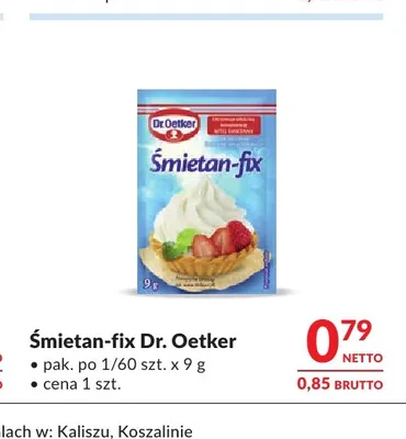 Śmietan-fix Dr. Oetker promocja w Makro