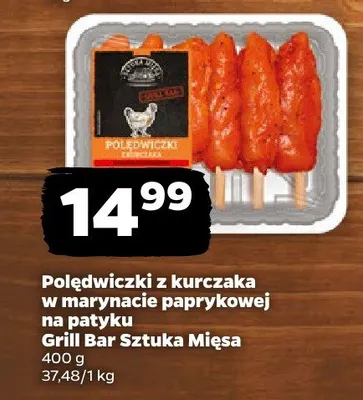 Polędwiczki z kurczaka w sosie paprykowej na patykę promocja w Netto