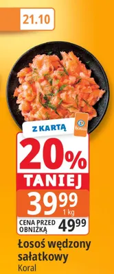 Łosoś wędzony sałatkowy promocja w Leclerc