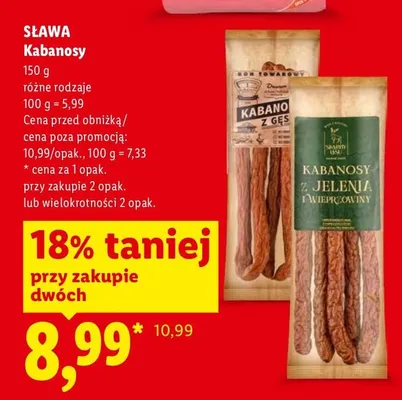 Kabanosy Sława promocja w Lidl