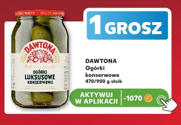 Ogórki konserwowe luksusowe Dawtona promocja w Kaufland