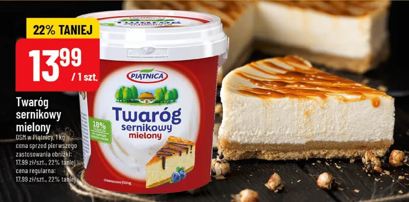 Twaróg sernikowy mielony promocja w POLOmarket