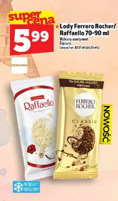 Lody Raffaello 70-90ml promocja w TOPAZ