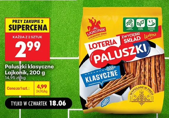 Paluszki klasyczne Lajkonik promocja w Biedronka