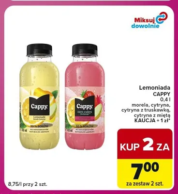 Lemoniada Cappy cytryna z truskawką promocja w Carrefour Express