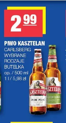 Piwo Kasztelan Jasne Pełne promocja w SPAR