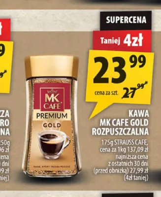 Kawa rozpuszczalna MK Café Gold promocja w Arhelan