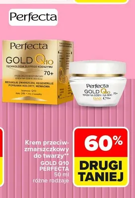 Krem przeciwzmarszczkowy do twarzy Gold Q10 Perfecta promocja w Carrefour