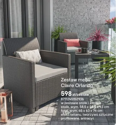 Zestaw mebli Claire Orlando promocja w Castorama