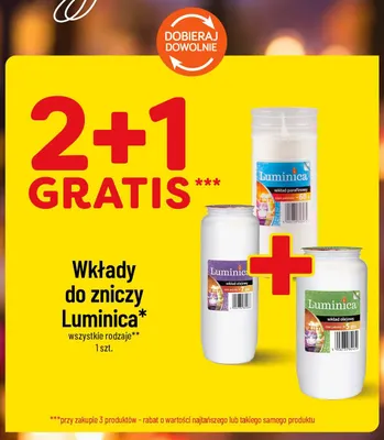 Wkłady do zniczy Luminica promocja w POLOmarket