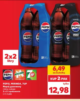 Napój gazowany Pepsi, Mirinda, 7UP 2-pak promocja w Kaufland