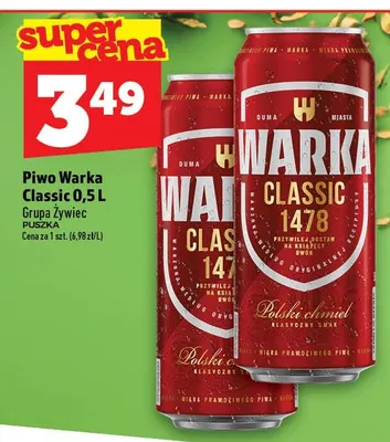 Piwo Warka Classic promocja w TOPAZ