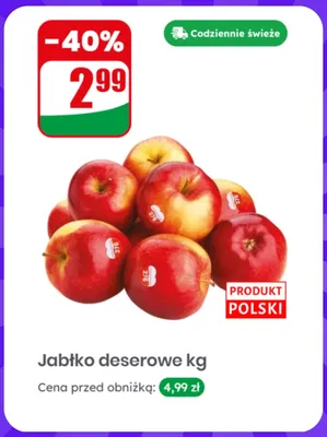 Jabłko deserowe polskie promocja w Dino