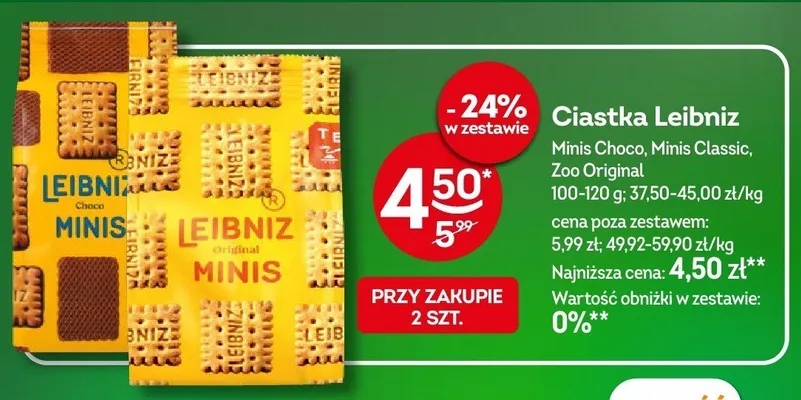 Ciastka Leibniz Minis Classic promocja w Żabka