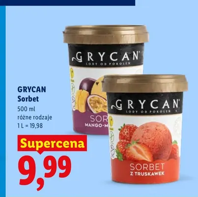 Sorbet mango-marakuja Grycan promocja w Lidl