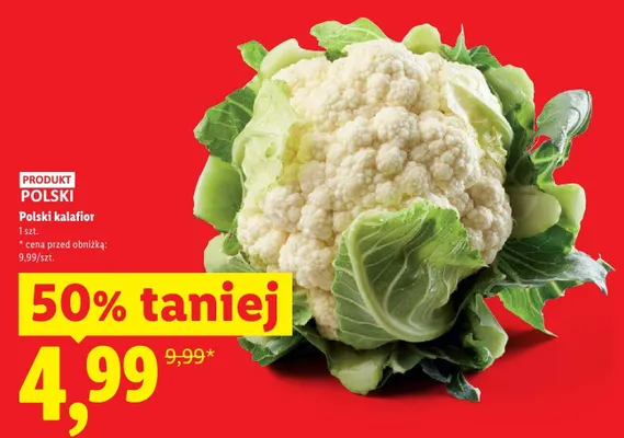 Kalafior polski promocja w Lidl