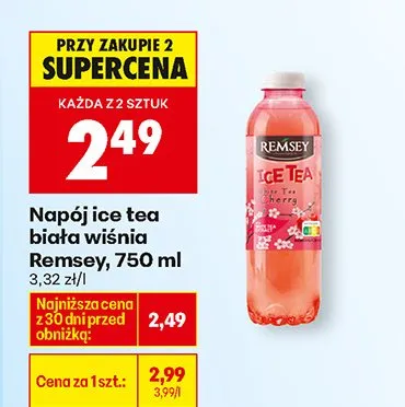 Ice tea biała wiśnia promocja w Biedronka
