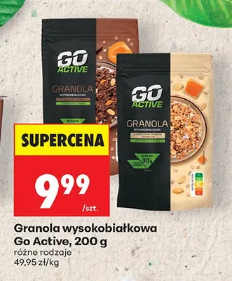 Granola wysokobiałkowa Go Active 30% białka promocja w Biedronka