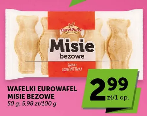 Wafelki Eurowafel Misie Bezowe promocja w ABC