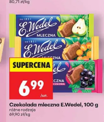 Czekolada mleczna E.Wedel z nadzieniem gruszkowym promocja w Biedronka