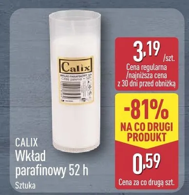 Wkład parafinowy 52 h Sztuka promocja w Aldi