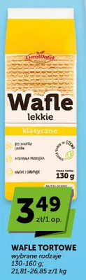 Wafle tortowe lekkie klasyczne promocja w Euro Sklep