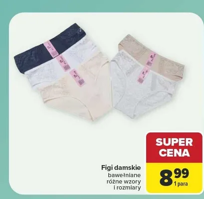 Figi damskie bawełniane promocja w Carrefour