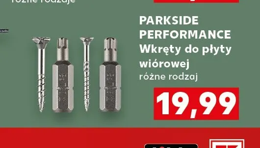 Wkręty do płyty wiórowej Parkside Performance promocja w Kaufland