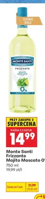 Wino bezalkoholowe Monte Santi Frizzante Mojito Moscato promocja w Biedronka