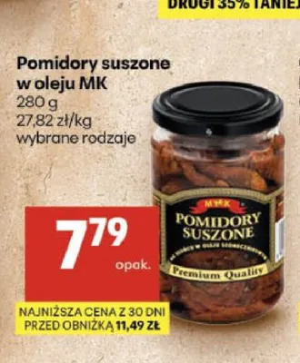 Pomidory suszone w oleju MK promocja w Delikatesy Centrum